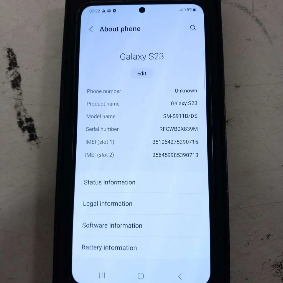 BOXED SAMSUNG GALAXY S23 SMARTPHONE 