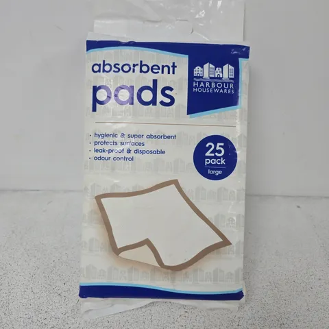 HARBOUR HOUSEWARES ABSORBENT PADS 25 PACK LARGE