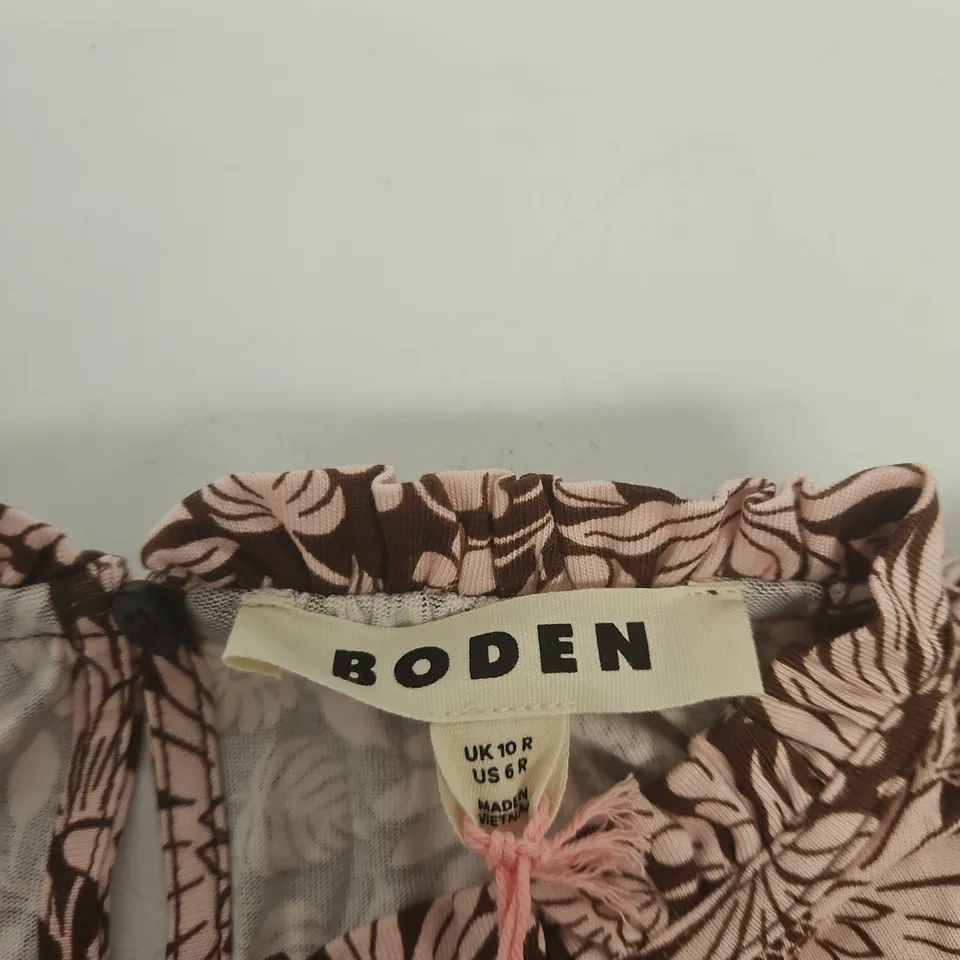 BODEN WOMEN'S FLORAL PRINT DRESS – PINK FLORAL PATTERN, UK 10R (US 6R)