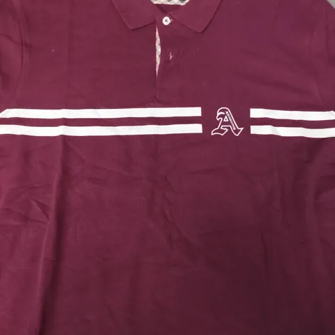AQUASCUTUM LONDON POLO TOP IN RED SIZE 2XL