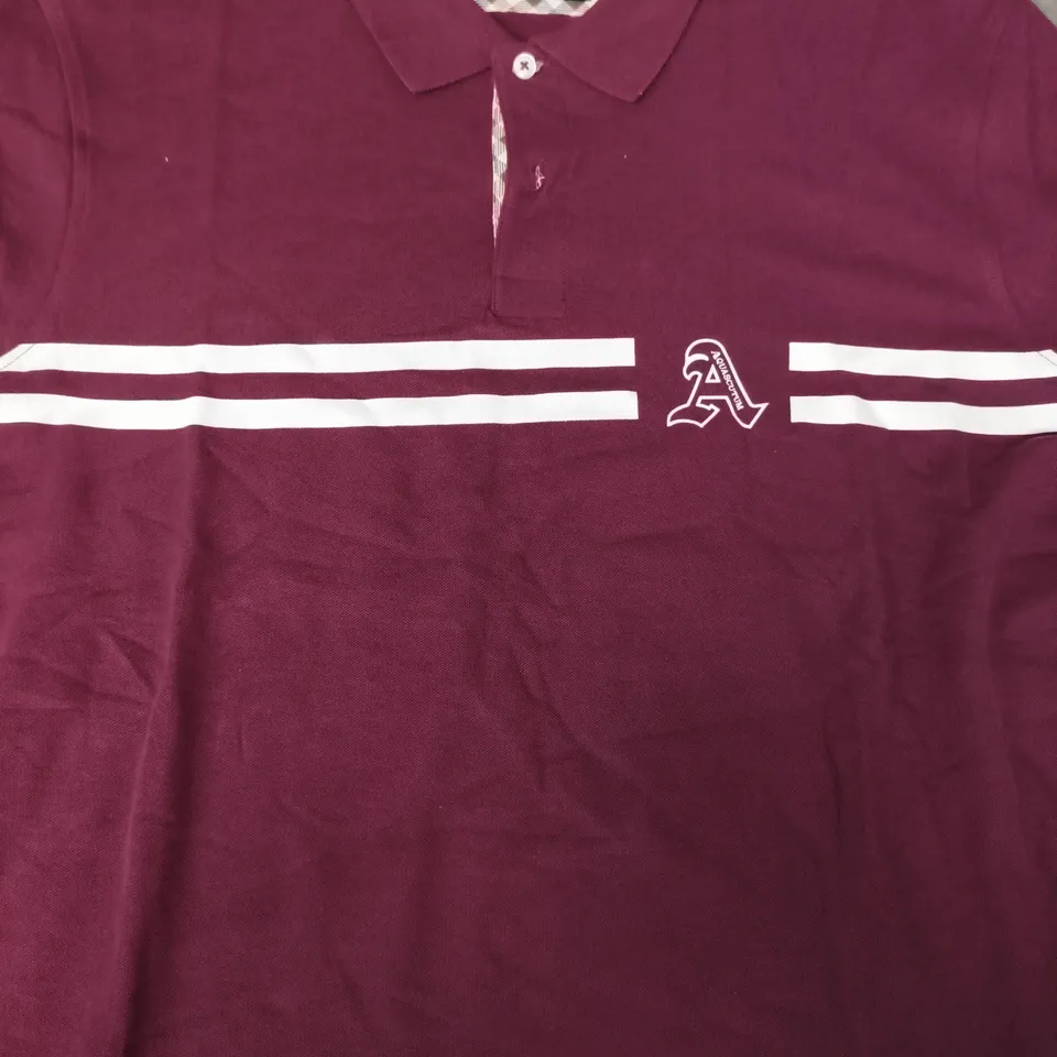 AQUASCUTUM LONDON POLO TOP IN RED SIZE 2XL