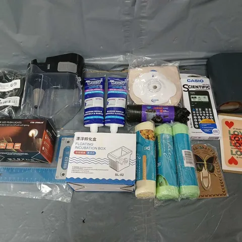APPROXIMATELY 10 ASSORTED HOUSEHOLD ITEMS TO INCLUDE - MOULD MAGIC, CASIO CALCULATOR, AND BIN LINERS ETC.