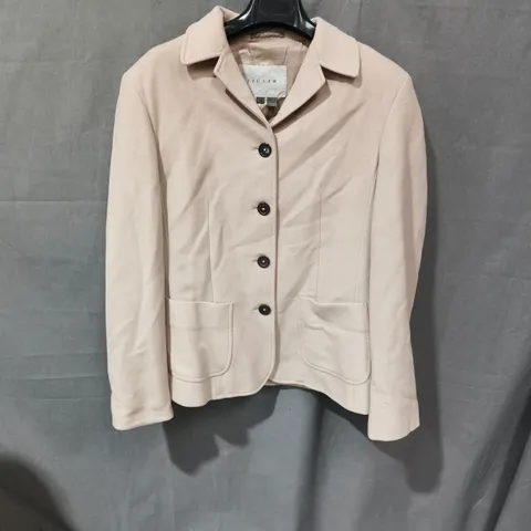 JIGSAW BEIGE TAILORED JACKET β MADE IN ENGLAND SIZE 14