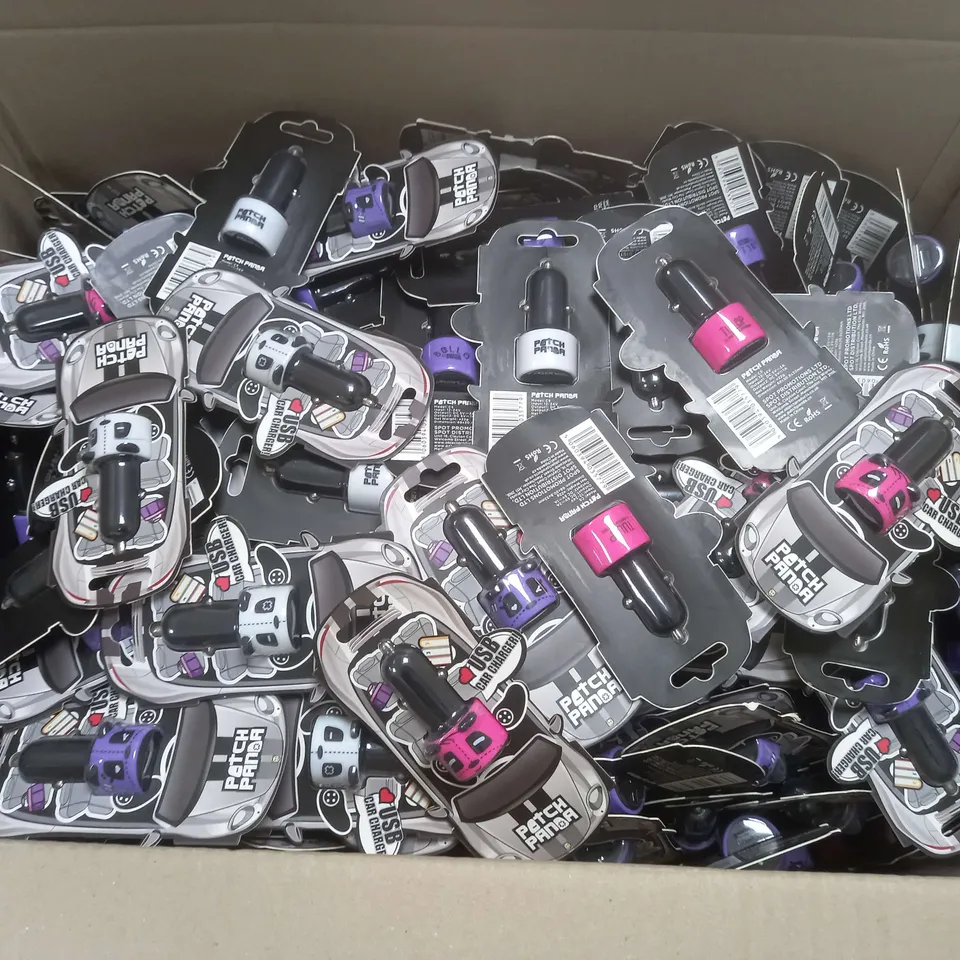 LARGE QUANTITY OF PATCH PANDA USB CAR CHARGER - APPROXIMATELY 157