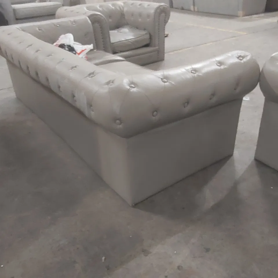 QUALITY DESIGNER 3-PIECE FAUX LEATHER SOFA SET