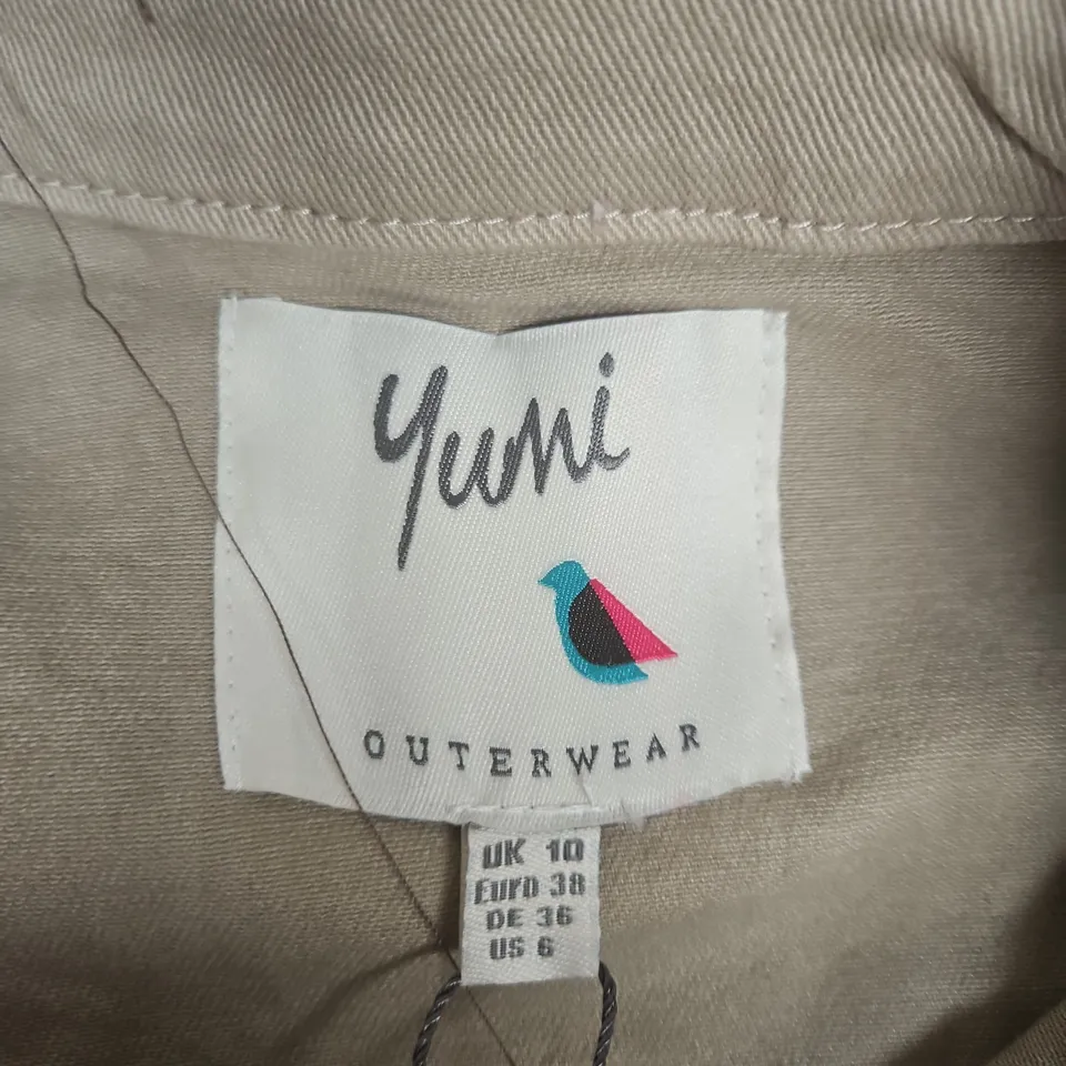 YUMI OUTERWEAR BEIGE JACKET – WOMEN'S, UK 10 (EU 38, DE 36, US 6)