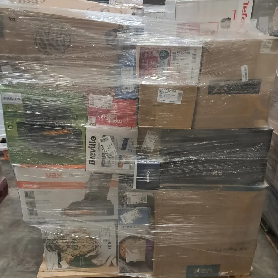 PALLET OF APPROXIMATELY 30 UNPROCESSED RAW RETURN HOUSEHOLD AND ELECTRICAL GOODS TO INCLUDE;
