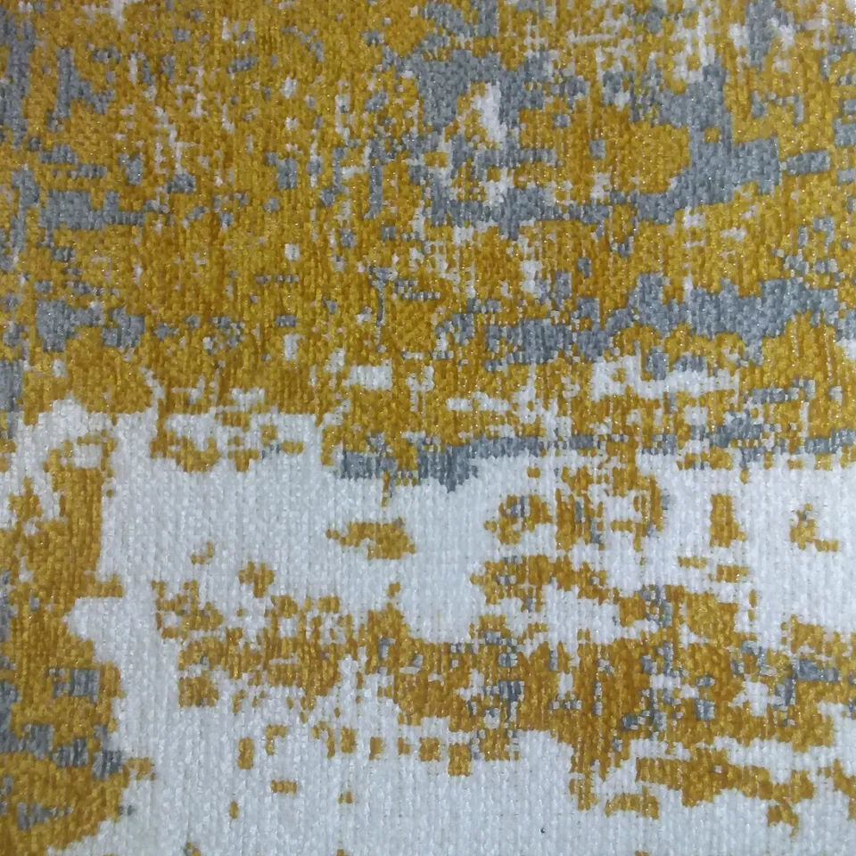 NO 02 RUG - YELLOW / GREY WITH TASSLE 