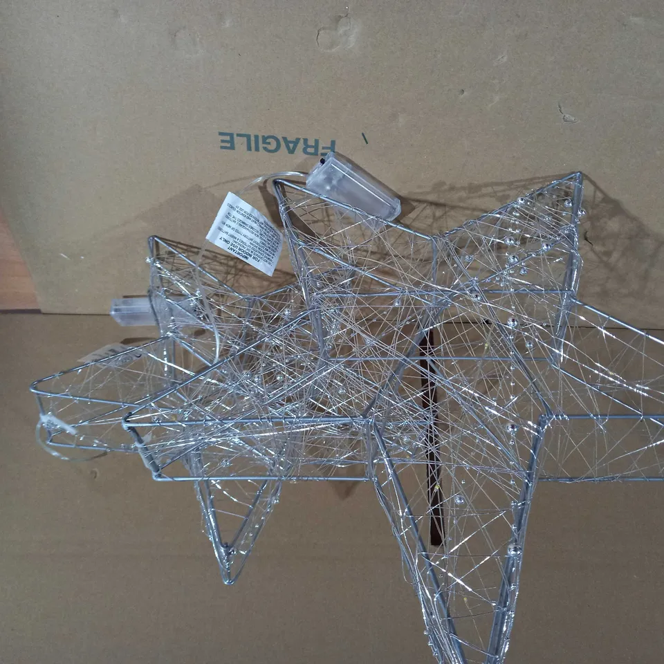 SET 2 LIGHT UP STAR ROOM DECORATIONS RRP £29.99