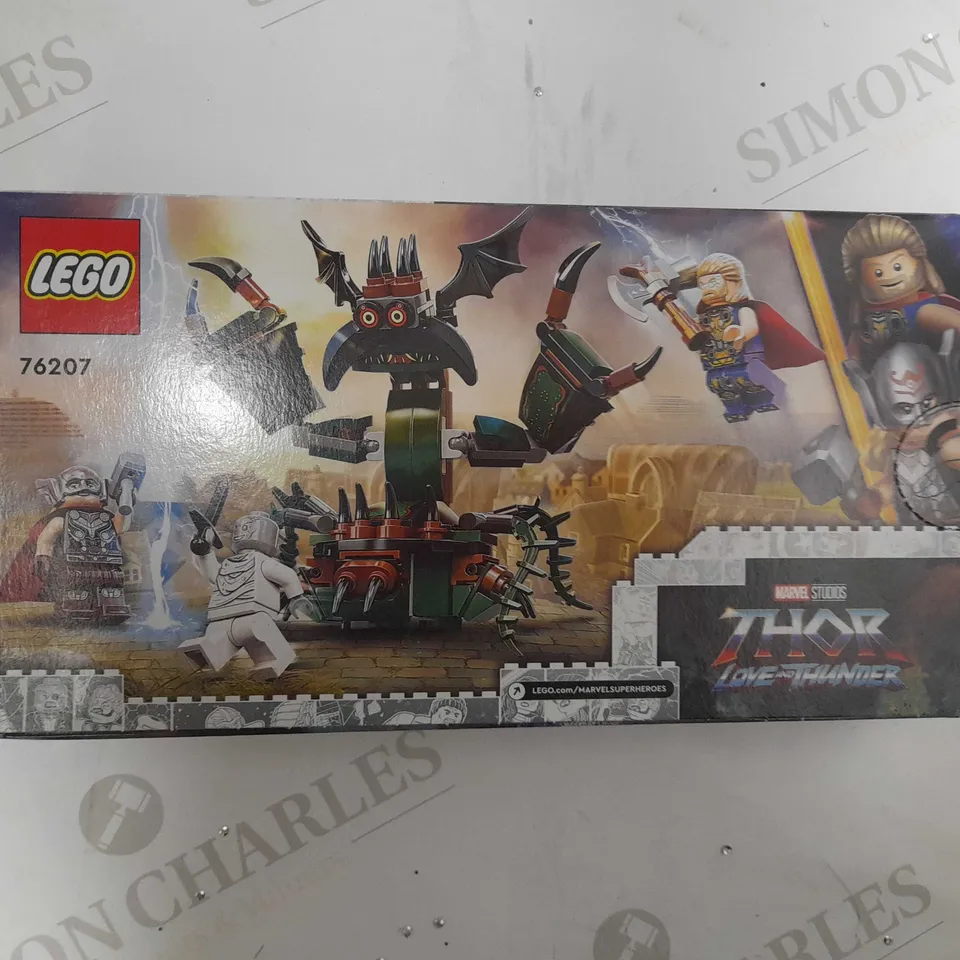 BRAND NEW BOXED LEGO THOR LOVE AND THUNDER ATTACK ON NEW ASGARD