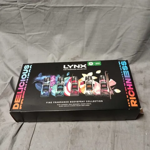 LYNX FINE FRAGRANCE COLLECTION BODY SPRAY SET BOXED