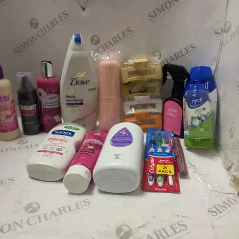 LOT OF HOUSE HOLD ITEMS TO INCLUDE MAYBELLINE SKY HIGH MASCARA, ETC