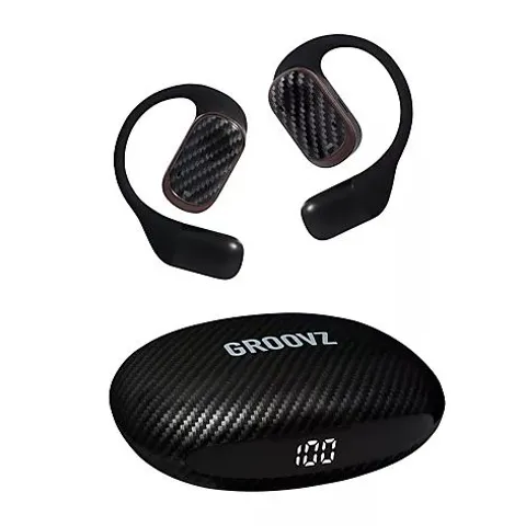 GROOVZ OPEN-EAR TWS HEADPHONES WITH SMART DIGITAL BATTERY DISPLAY