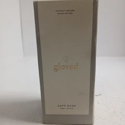 GLOVED INSTANT-ABSORB HAND LOTION β SOFT NUDE, 375ML