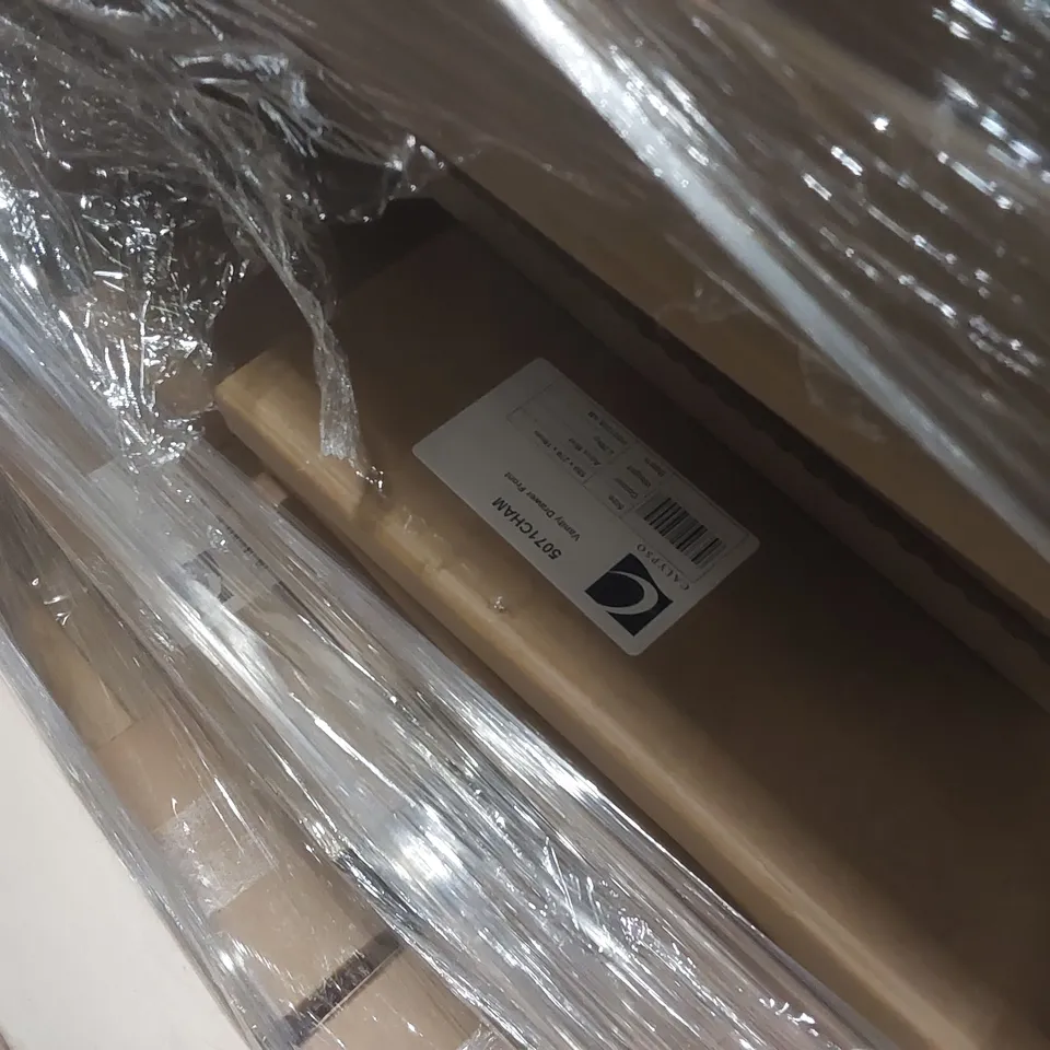 PALLET CONTAINING A LARGE QUANTITY OF ASSORTED BATHROOM FURNITURE PARTS INCLUDING: TALL WALL END/INFIL PANELS, VANITY CARCASSES,  VANITY DRAWER FRONT ECT
