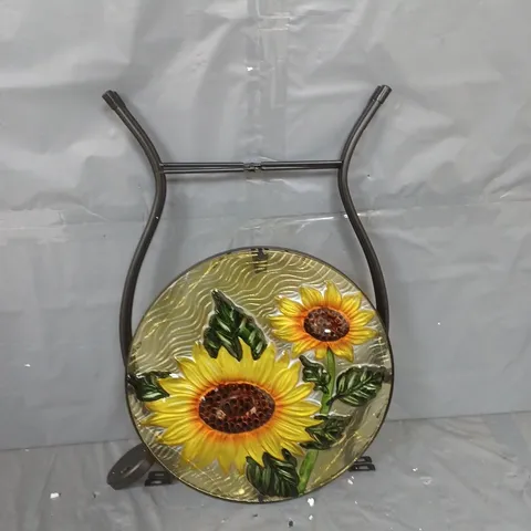 FLOWER GARDEN TABLE WITH SOLAR LIGHT - SUNFLOWER