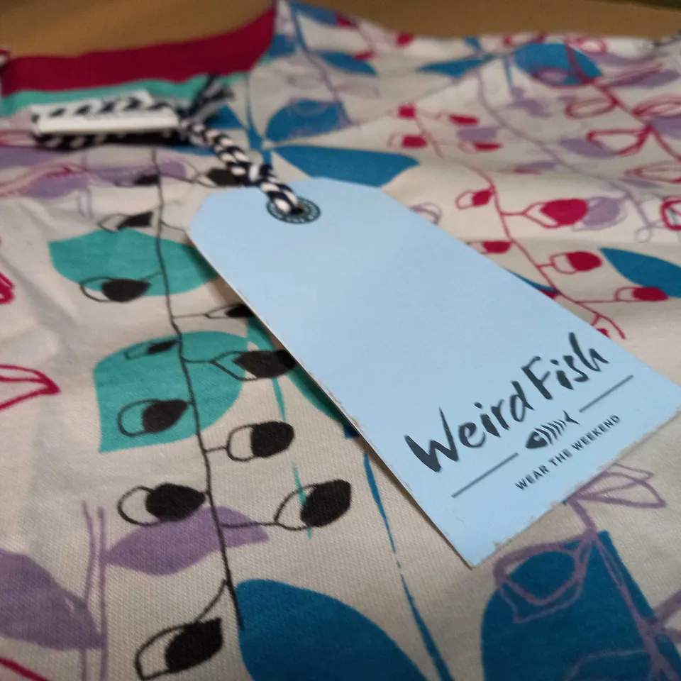 WIERDFISH ORGANIC PRINTED JERSEY DRESS - SIZE 10