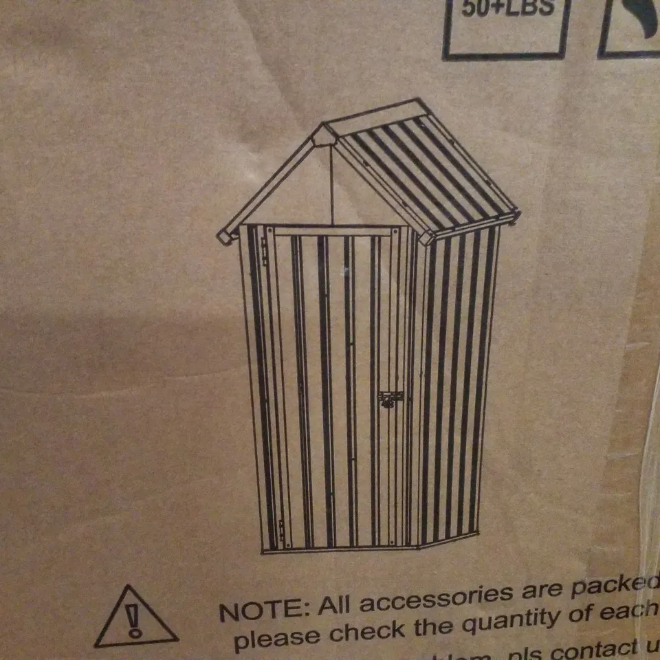 BOXED OUTDOOR STORAGE CABINET WATERPROOF WITH ADJUSTABLE SHELVES