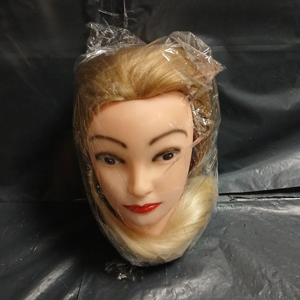 FEMALE MANNEQUIN HEAD WITH BLONDE HAIR 