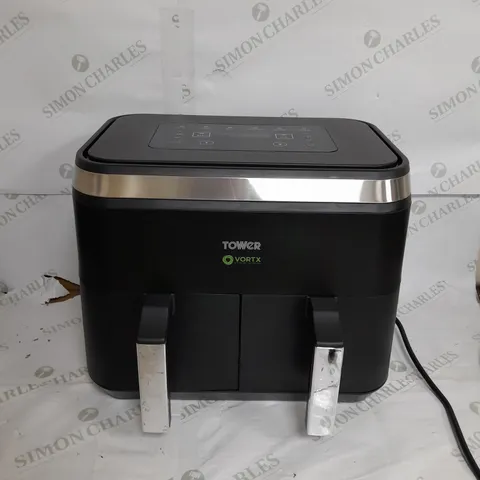 BOXED TOWER 8 LITRE DUAL BASKET AIR FRYER 