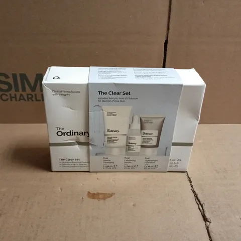 THE ORDINARY THE CLEAR SET 3 ITEM BOX