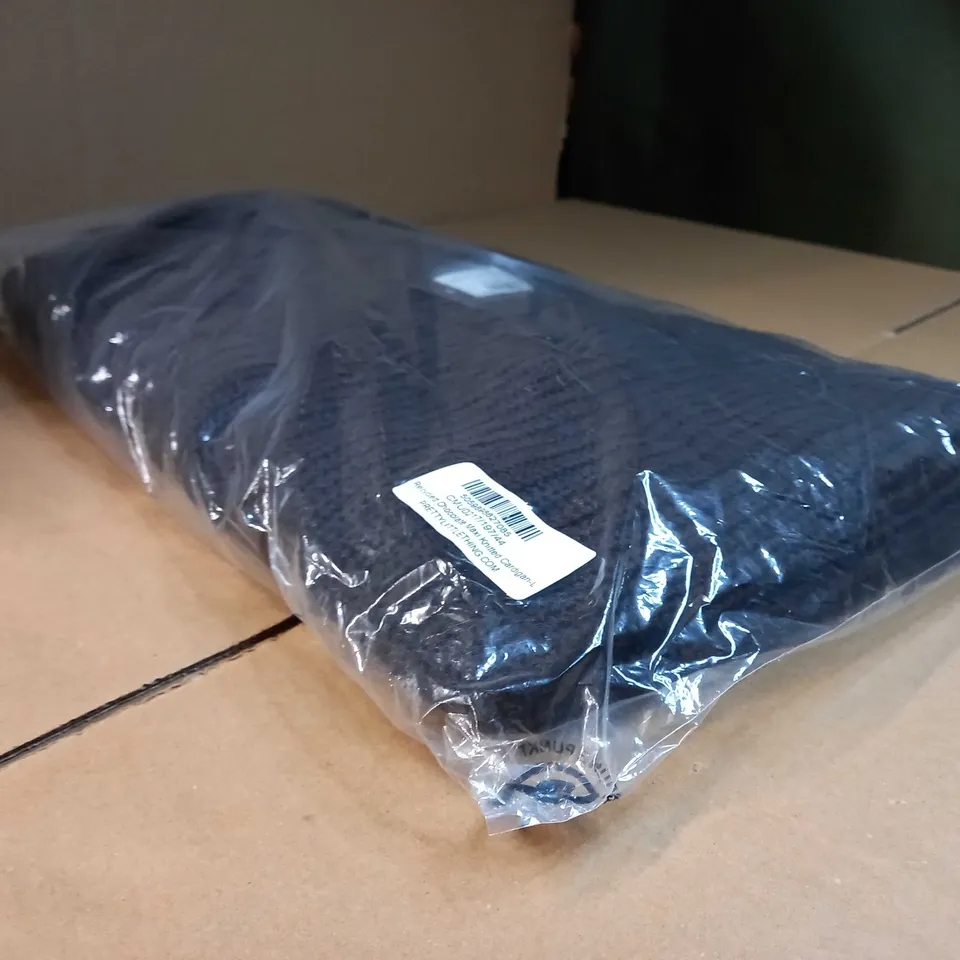 PACKAGED PLT CHOCOLATE MAXI KNITTED CARDIGAN - LARGE