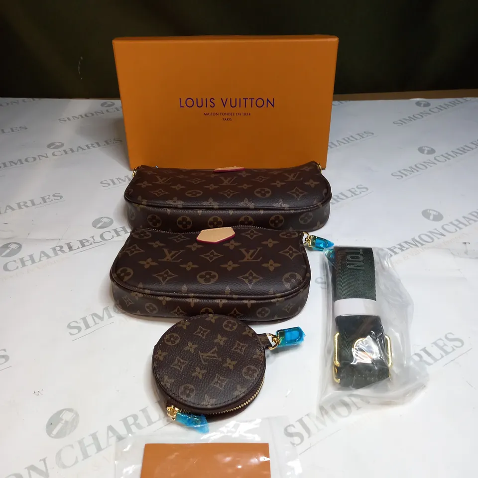 BOXED LOUIS VUITTON 3 PIECE PURSE SET 