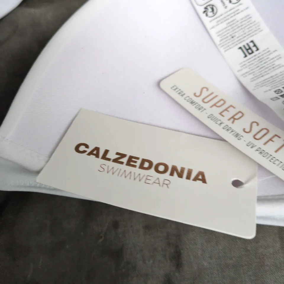 CALZEDONIA GISELLE WHITE SWIMWEAR BIKINI TOP WITH TIE STRAPS – UK 38 (EU 40)