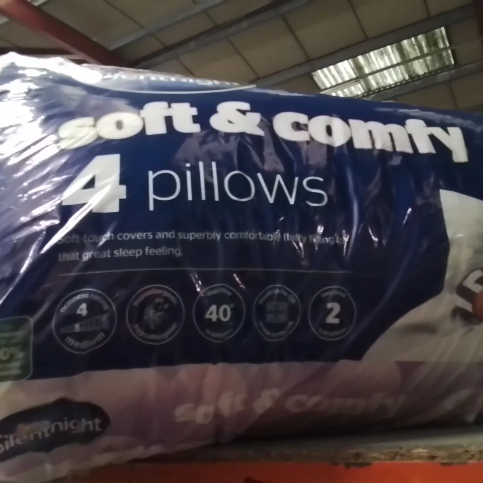 BAGGED SILENTNIGHT 4 SOFT AND COMFY PILLOWS