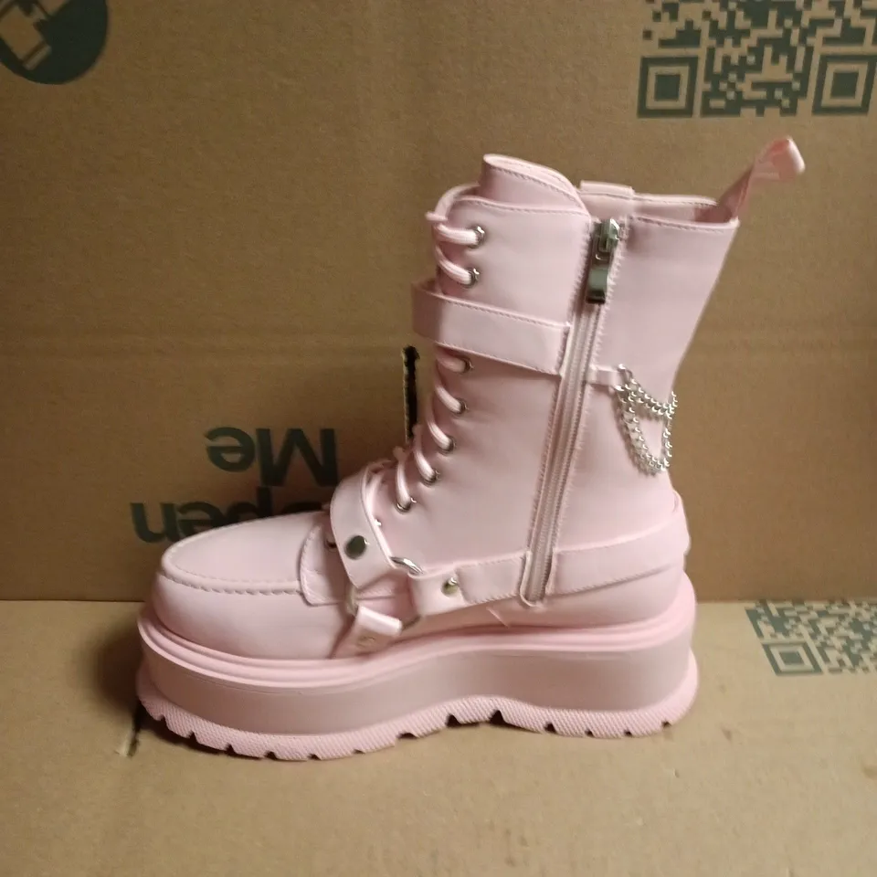 BOXED KOI FAMILY PASTEL PINK PLATFORM BOOTS - UK6