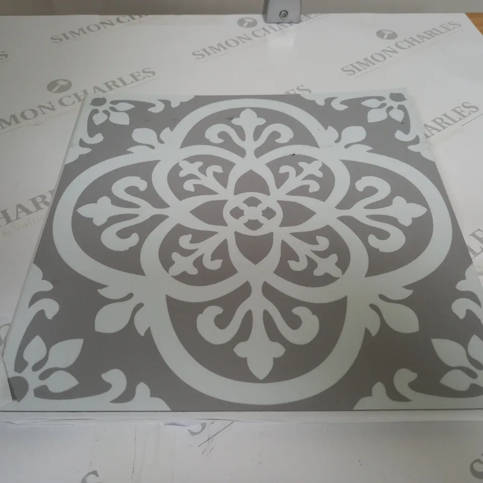 BOX OF APPROX 10 FLOOR POPS! PEEL & STICK VINYL FLOOR TILES APPROX 30 X 30CM EACH MEDINA
