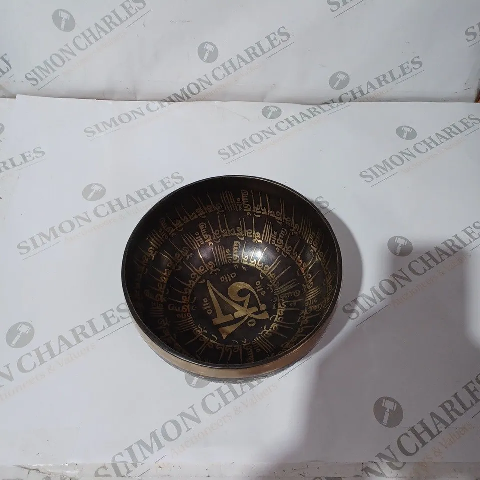SINGING BOWL TIBET HAND CARVED 