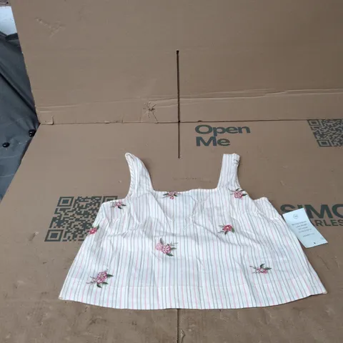 NOBODY'S CHILD × ELIZABETH SCARLETT STANLEY TOP – UK 10 (EU 38, US 6)