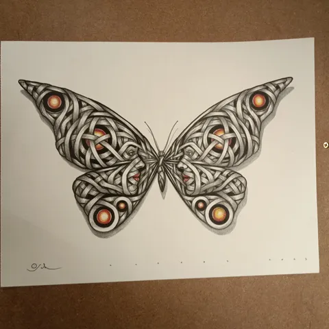 OTTO SCHADE "BUTTERFLY OF DEATH" ART PRINT