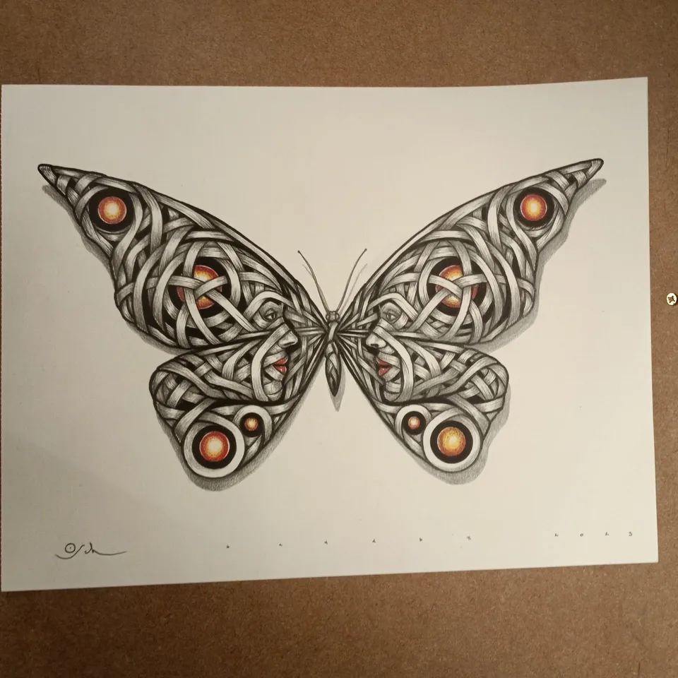 OTTO SCHADE "BUTTERFLY OF DEATH" ART PRINT