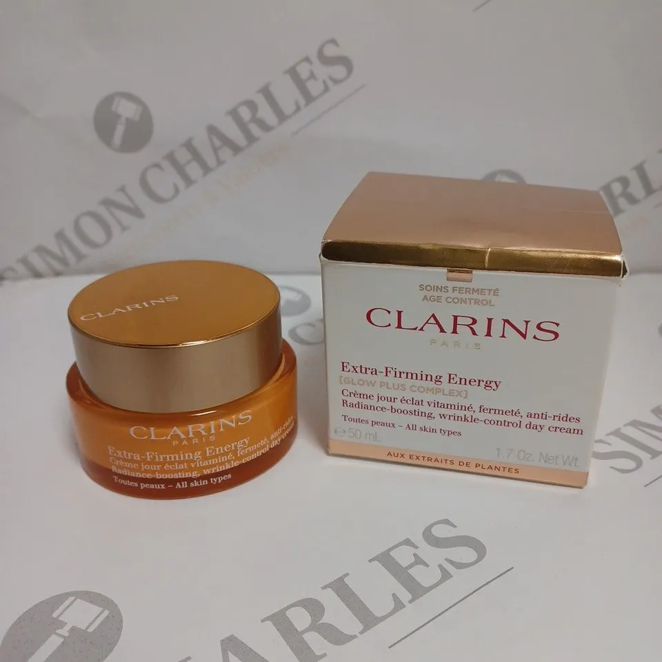 BOXED CLARINS EXTRA FIRMING ENERGY DAY CREAM 50ML