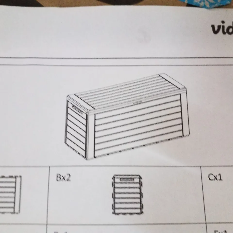 BOXED VIDAXL GARDEN STORAGE BOX