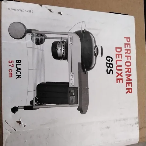 BOXED WEBER PERFORMER DELUXE GBS CHARCOAL BBQ - 1 BOX