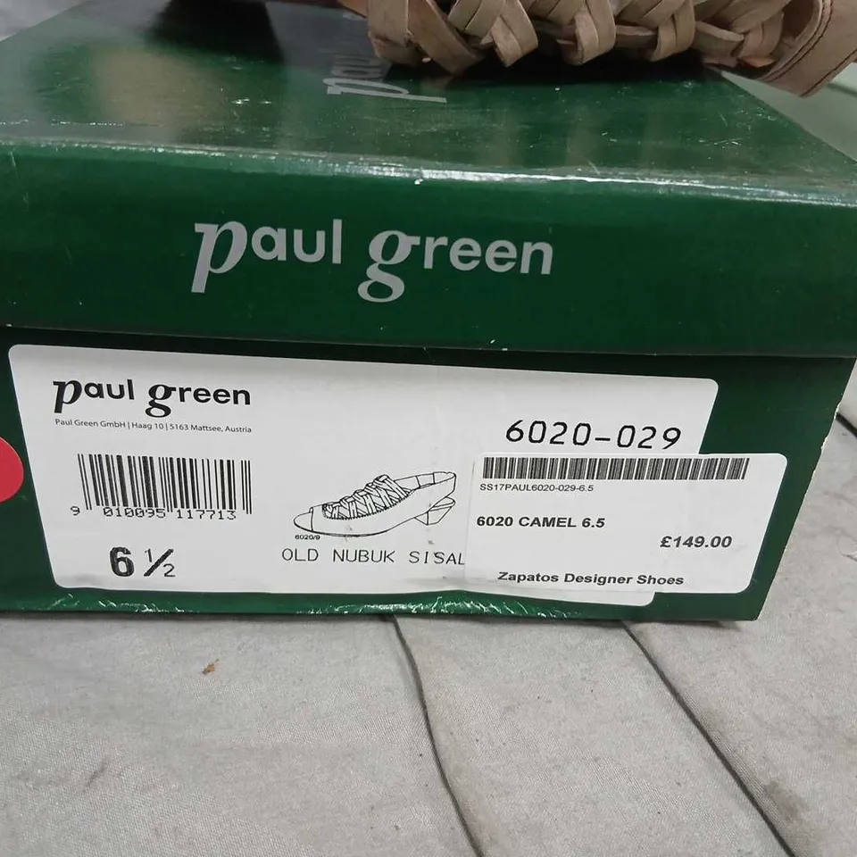 PAUL GREEN WOMEN'S NUBUK SANDALS – CAMEL, UK 6.5