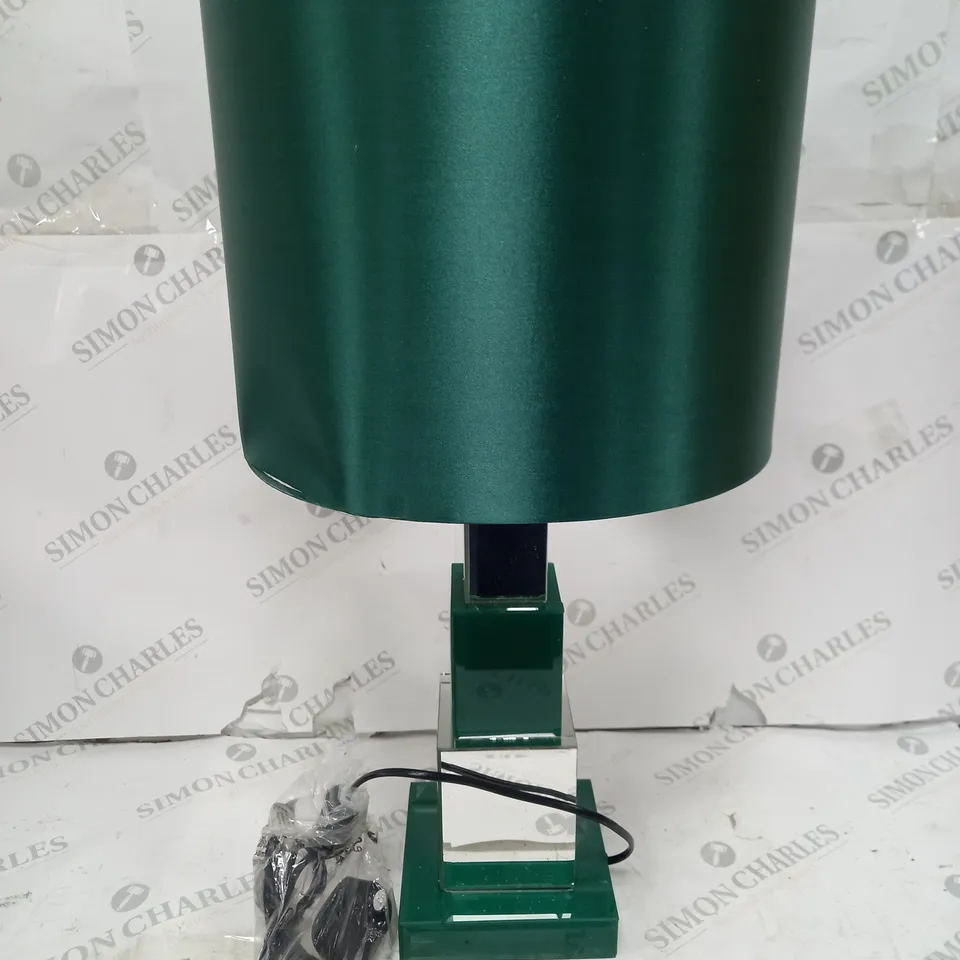 BOXED JULIEN MACDONALD TIERED LAMP, GREEN