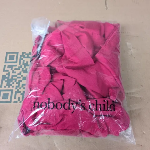 BAGGED NOBODYS CHILD PETITE ZOLA MIDI DRESS IN PINK - UK 16