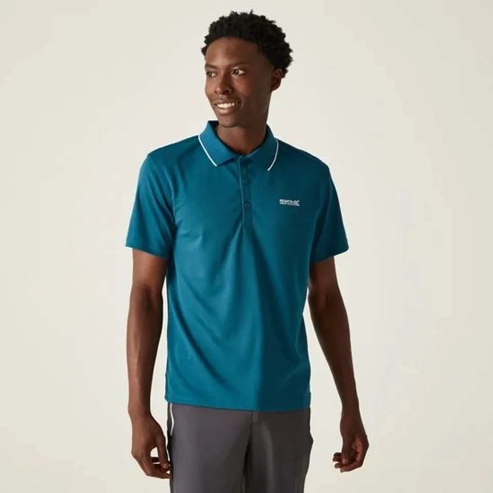 REGATTA MEN'S MAVERICK V ACTIVE POLO SHIRT MORROCAN BLUE SIZE 3XL