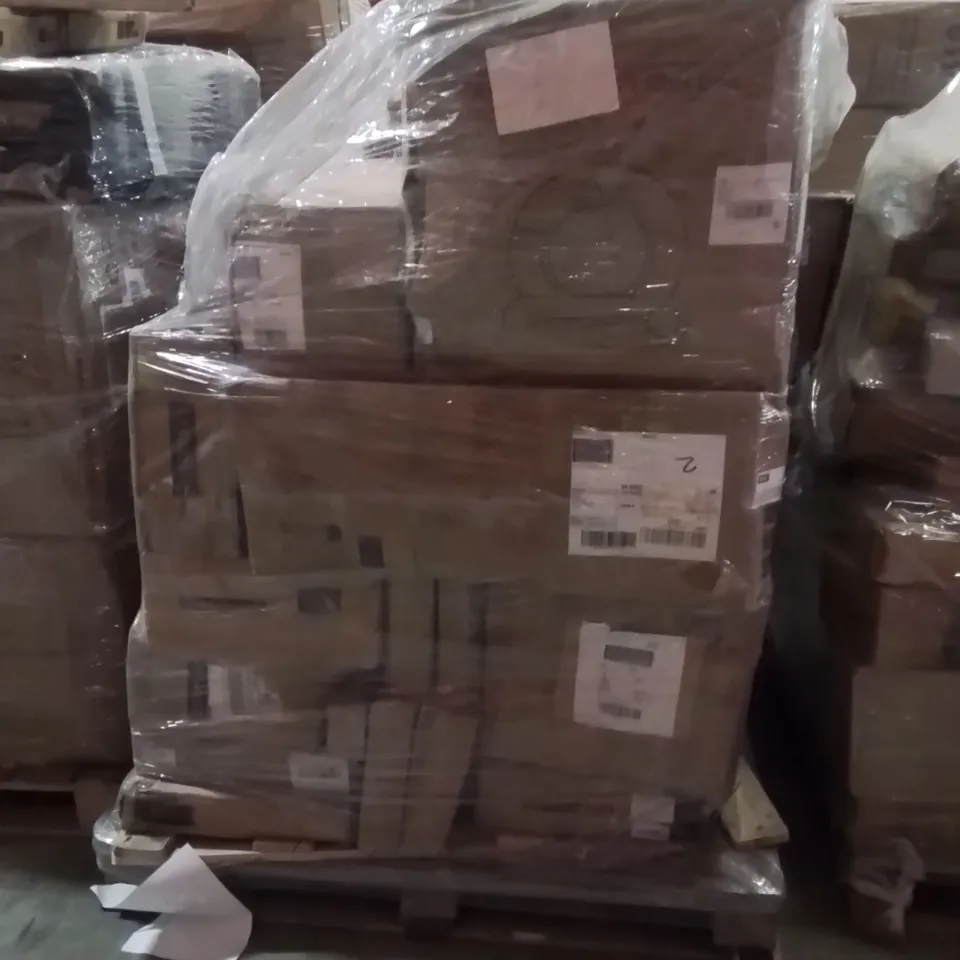 PALLET OF ASSORTED HOUSEHOLD GOODS AND PRODUCTS TO INCLUDE;CAT LITTER BOX,CORNER BRACKET,OTTOMAN STORAGE BOX