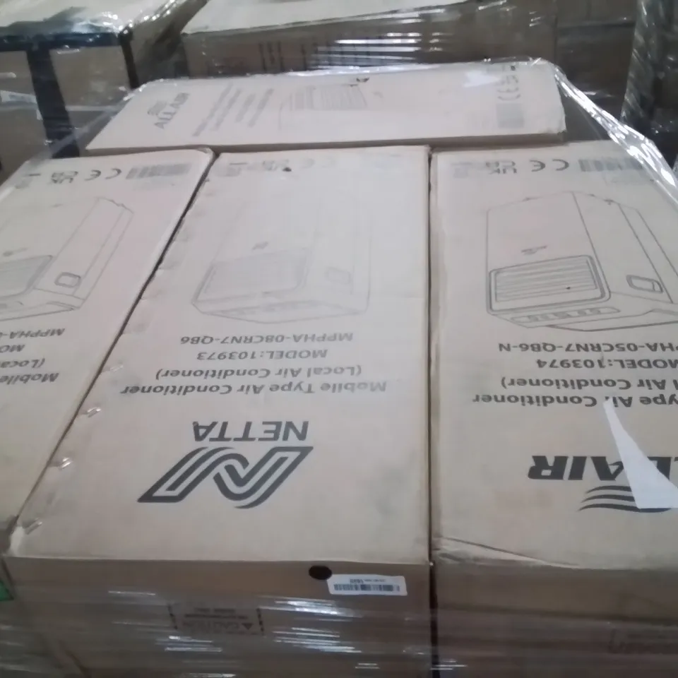 PALLET CONTAINING LARGE QUANTITY OF AIR CONDITIONING UNITS