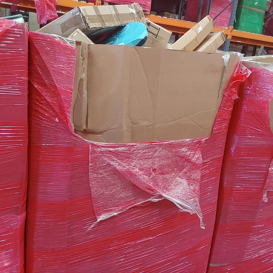 PALLET OF ASSORTED ITEMS INCLUDING: NATTORK SCOOTER, ICE BATH TUB, 2 LIGHT WALL LAMP, POP-UP TENT, PULL-UP BAR ECT