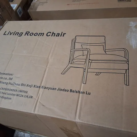 BOXED LIVING ROOM CHAIR - GREY