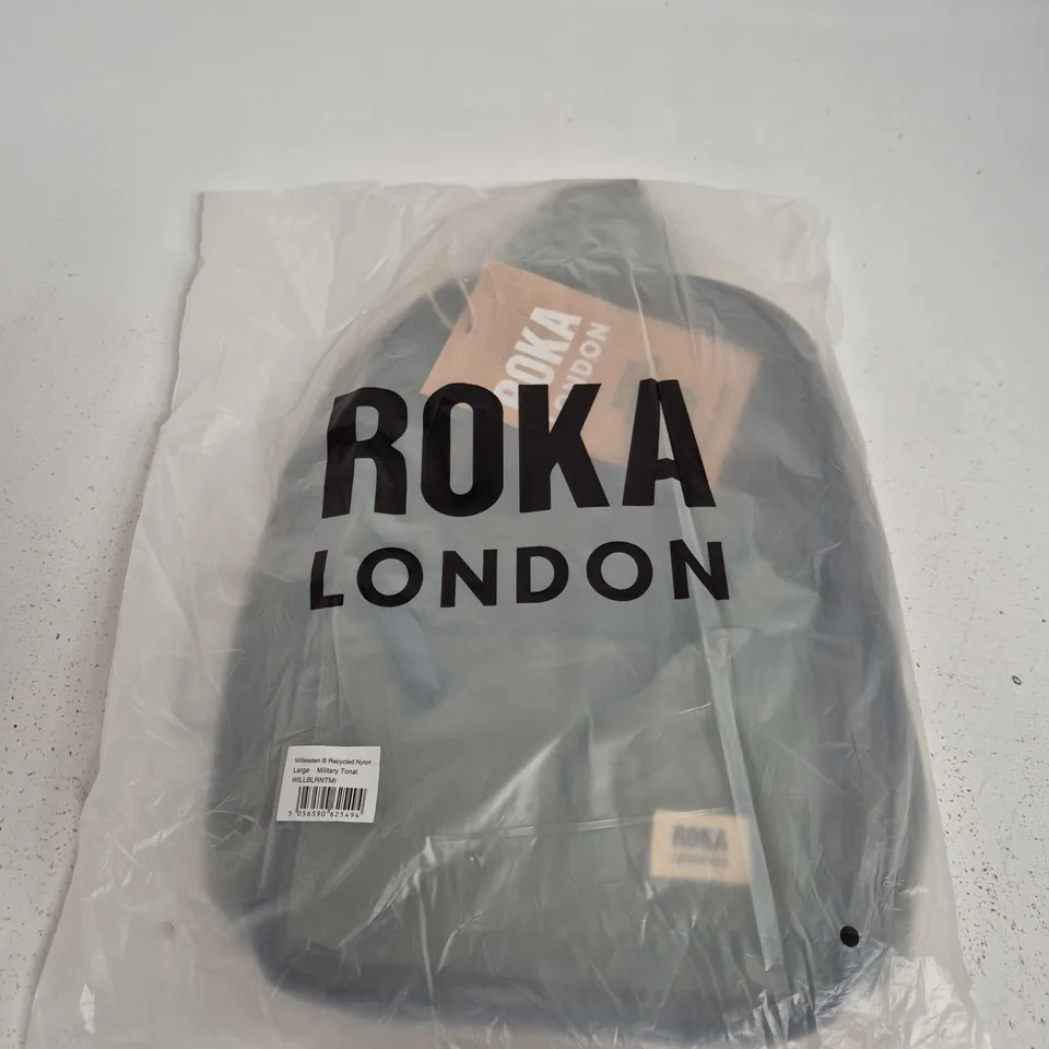ROKA LONDON BACKPACK – RECYCLED NYLON, LARGE, MILITARY TONAL