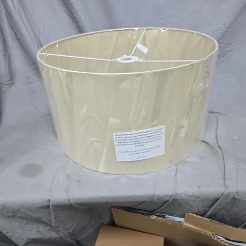 BEIGE FABRIC DRUM LAMPSHADE