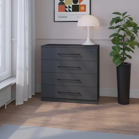 BOXED FOSTER 4 DRAWER CHEST - ANTHRACITE (1 BOX)
