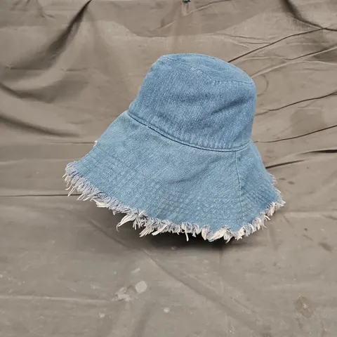 ANTHROPOLOGIE DISTRESSED DENIM BUCKET HAT ONE SIZE
